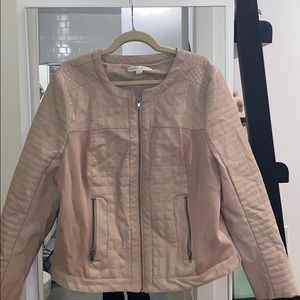 Mauve Tanish Pink leather jacket